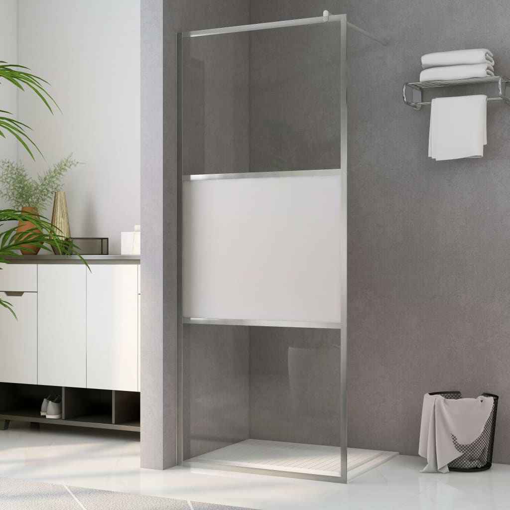 vidaXL Divisória de chuveiro 80x195 cm vidro transparente ESG